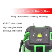 Niveau laser professionnel auto-nivelant 360° à 5 lignes, faisceau vert, pour la construction, le carrelage mural, l'intérieur et l'extérieur