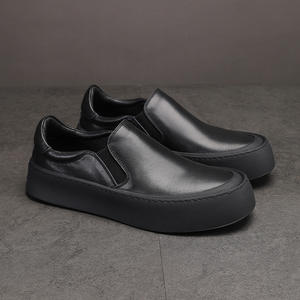 Zapatos Casuales de Piel Genuina para Hombre, Cómodos, con Punta en Pico, Impermeables, Mocasines Transpirables para Oficina, Uso Diario - Product Image 3