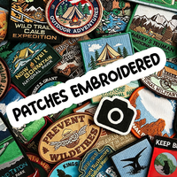 Patch brodé personnalisé en lettres rouges, fait main, auto-adhésif, mots miniatures amusants, patchs brodés de qualité supérieure