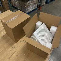 Ventilateur d'extraction de plafond CR210YA2 peu encombrant 100CFM 42dB Silencieux 35W Contrôle de l'humidité Plastique blanc Fascia 250mm Conduit 100mm 120V