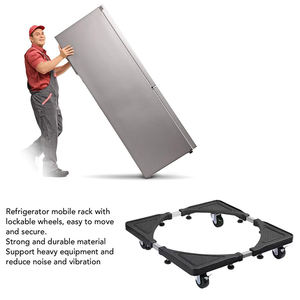 Nuovissimo Design di Alta Qualità: Piedini Antivibrazioni Fissi, Ruote <span class=keywords><strong>Mobili</strong></span> <span class=keywords><strong>Regolabili</strong></span> con 4 Freni per Frigorifero con Ruote - Product Image 3