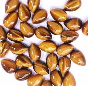 Lot de cabochons œil de tigre poire 10x14mm, pierres précieuses brutes, fournitures pour bijoux artisanaux, pierres polies pour enroulement de fil - Product Image 6