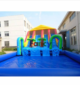 Parque de Atracciones Inflable con Temática de Sirena CE/Circuito de Obstáculos Inflable con Tobogán en Colores Primarios/Tobogán Inflable para Niños en Oferta - Product Image 3