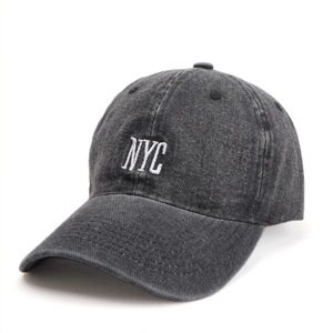Casquette de baseball en denim délavé avec broderie Nyc, chapeau unisexe à la mode pour hommes et femmes - Product Image 3