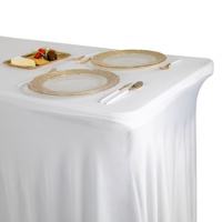 Nappes de table en spandex pour tables rectangulaires de 6 pieds et 8 pieds