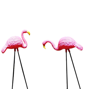 Offre Spéciale : Grande Figurine d'Oiseau Rose Réaliste en Plastique pour Jardin, Cour et Pelouse – Décoration Extérieure et Accessoires de Chasse - Product Image 4