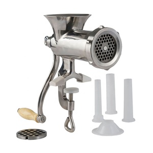32 # Picadora de <span class=keywords><strong>Carne</strong></span> <span class=keywords><strong>Manual</strong></span> de Acero Inoxidable con Rueda de Correa - Product Image 3