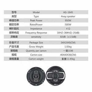 <span class=keywords><strong>Altavoces</strong></span> Coaxiales de Aluminio <span class=keywords><strong>para</strong></span> Auto con Bocina Eléctrica, Sistema de Audio <span class=keywords><strong>para</strong></span> Auto de 4 Vías y 850W, AG-1645, al Mejor <span class=keywords><strong>Precio</strong></span> - Product Image 4