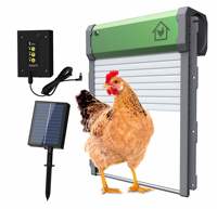Porte de poulailler automatique télécommandée à énergie solaire grandes batteries différents modes de charge capteur de lumière 2000Mah Munal