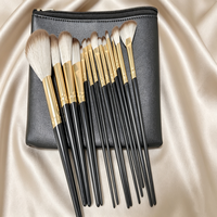 Ensemble de 14 pinceaux de maquillage de luxe en poils synthétiques vegan, étiquette privée, haute qualité, logo personnalisé