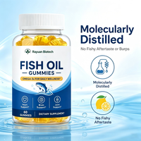 Faible MOQ, Vente en Gros OEM, Gummies d'Huile de Poisson Oméga 3 avec Vitamine D Oméga-3