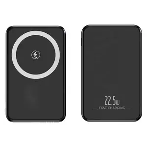 QSF Latest Design Portable Slim Magnetic Battery Pack Wireless Charger Power Bank 5000mAh Powerbank Battery For Iphones