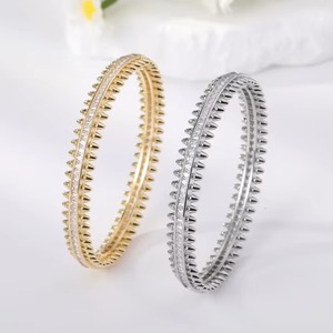 Novedades Popular Pulsera de bala de diamante de circón 5A de cobre chapado en oro de alta calidad para mujer - Product Image 2