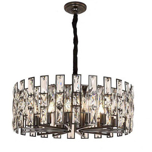 Creative K9 Rounded Crystal Chandelier Hanging Pendant Lights Modern Luxury Standard Golden Supplier Crystal Chandelier Lighting - Product Image 4