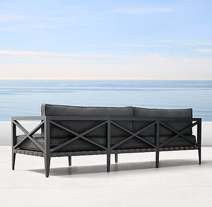 <span class=keywords><strong>Muebles</strong></span> <span class=keywords><strong>de</strong></span> Jardín <span class=keywords><strong>de</strong></span> Aluminio <span class=keywords><strong>de</strong></span> Lujo Hechos a Mano, 4 Piezas, Sofá Largo para Exteriores, Mesa <span class=keywords><strong>de</strong></span> Centro, Juego <span class=keywords><strong>de</strong></span> Sofás <span class=keywords><strong>de</strong></span> Metal - Product Image 3