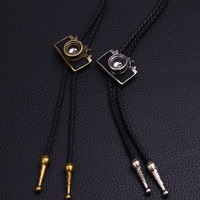 Collier long pour homme, style européen et américain, vintage, avec perles, chaîne de pull, pendentif appareil photo, personnalisé et tendance