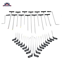 Kit d'outils de réparation de bosses sans peinture en acier avec ventouses, crochets, leviers et bâtons de levier pour la réparation de tôles automobiles