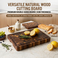 Planche à découper rectangulaire en bois d'acacia, antidérapante, épaisse, écologique et durable