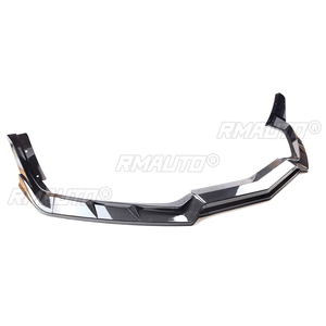 ลิ้นกันชนหน้าสำหรับ Corvette C8 Z51 STG 3 ปี 2020-23 วิงเล็ทสีดำเงา ลายคาร์บอนไฟเบอร์ สีดำด้าน - Product Image 3