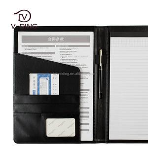 Cartelle di presentazione in pelle per ufficio A4 personalizza LOGO borsa portadocumenti moderna personalizzabile in formato A4 raccoglitore ad anelli in pelle <span class=keywords><strong>Pu</strong></span> CN;GUA - Product Image 5