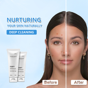 Nettoyant visage bio végétalien pour peaux sensibles label privé crème moussante nettoyante pour le visage ingrédients propres et transparents - Product Image 3