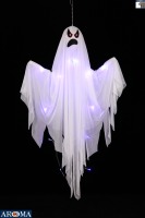 AROMA Décoration fantôme lumineuse suspendue de 43 pouces pour les fêtes d'Halloween, les maisons hantées ou la décoration extérieure