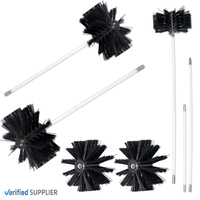 LIJIE Kit de brosse de nettoyage pratique et anti-rayures pour poêle et cheminée Outil de balayage en nylon pour mur intérieur