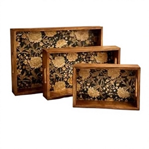 Premium Quality MDF Wood Serving Tray with Colorful Meena Print <b>Decorative</b> Tea Coffee Snack Tray for Home <b>Kitchen</b> Restaurant Use - Product Image 6