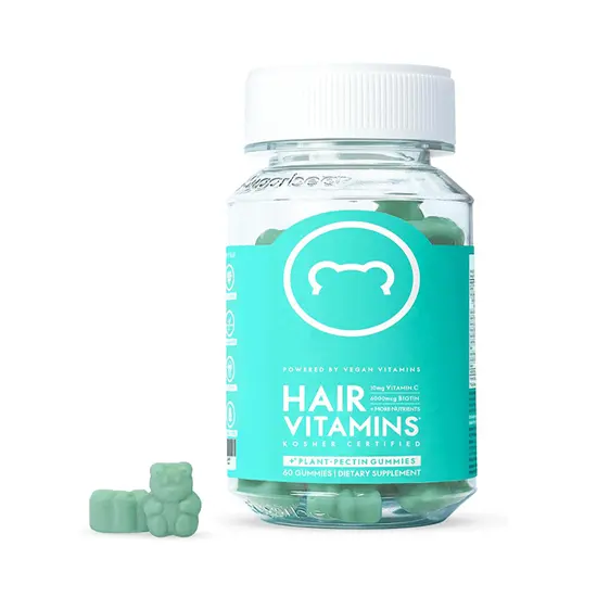 Logotipo de marca própria vitaminas para cabelo gomosos para pele e unhas gomas de biotina