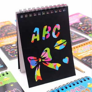 Early Learning Books Scratch Art Magic Rainbow Color Book And Creative Scratch Off Painting Drawing Paper Cards For Kid