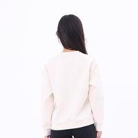 Nouveauté Hiver – Sweat-shirt Unisexe Col Rond Brodé en Polyester/Coton, Couleur Unie, Décontracté, Imperméable et Respirant pour l'Extérieur