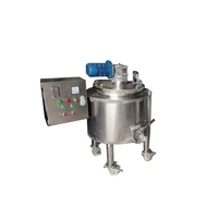 Mélangeur de chauffage vertical en acier inoxydable Double couche d'huile de chauffage liquide solide mélangeur de contrôle électronique 50 litres