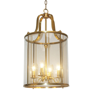 Retro Design Bird Cage Pendant Light Glass Chandelier Lobby Frame Shade Corridor Pendant <strong>Lamp</strong> Indoor Home <strong>Copper</strong> Pendant <strong>Lamp</strong> - Product Image 2