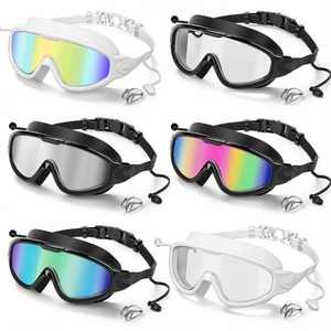 Lunettes de natation anti-buée pour adultes, lentilles larges, étanches, protection UV pour piscine et océan - Product Image 1