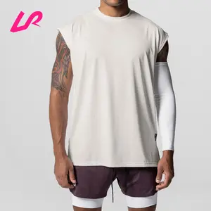 Wholesale Custom Logo Gym Wear Cotton Shirts Sleeveless Fitness Tank Tops For Men