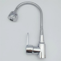 Robinet de cuisine durable à connexions flexibles avec bec col de cygne flexible à 360 degrés et tuyau flexible