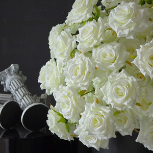 Hoa lụa trắng bàn đám cưới trung tâm bàn chính đặt trang trí vòm với hoa dài hàng hoa sàn xuyên biên giới - Product Image 3