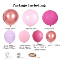 Ballons Rose Vif Princesse, Ballons Rose Pâle, Ballons Or Rose, Arche de Ballons Macaron pour Anniversaire, Fiançailles, Remise de Diplôme