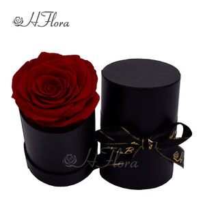بالجملة هدية روز مخصصة لمسة حقيقية محفوظة إلى الأبد طويلة الأمد وردة مستديرة محفوظة مع صندوق - Product Image 1