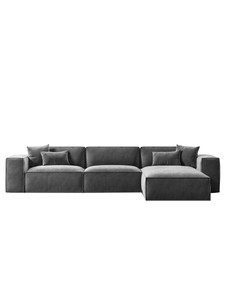 Atunus cắt Minimalism đậu hũ sofa Set thiết kế Cube khuôn ý Nubuck vải Chaise sofa bộ đồ nội thất phòng khách - Product Image 6