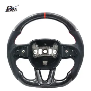 D Shape For DODGE Challenger/Charger/SRT 2015 2016 2017 2018 2019 2020 2021 2022 2023-UP Carbon Fiber Custom Steering Wheels