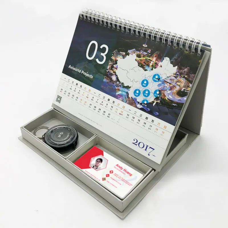 2022 Custom Design Printing Desk Calendar with Stickers
