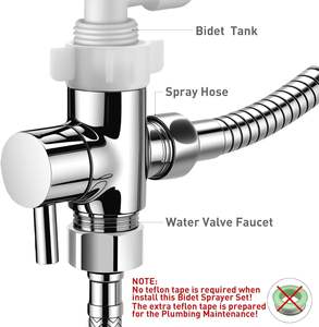 Pulvérisateur de bidet vertical portatif moderne en acier inoxydable 304 à bas prix, installation facile pour salle de bain - Product Image 3