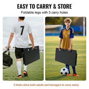 Panneau de rebondissement de football pliable en HDPE portable 40 "X16" mur de recul à 2 angles pour enfants adultes équipement d'entraînement pour passer - Product Image 5