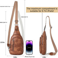 Petit Téléphone Portable En Cuir Sport Côté Poitrine Fanny Pack Sling Bandoulière Bagages Voyage Épaule Messenger Sac Cas Boîte pour Femmes