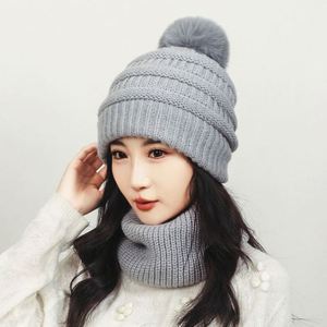 Fashion Winter <b>Beanie</b> Scarf Set Soft Knit <b>Hat</b> Warm Neck Warmer Thick Knitted Scarves for Women - Product Image 1