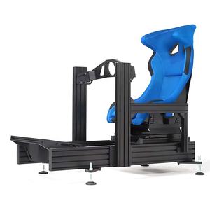 Simulateur profil aluminium volant personnalisé Cockpit simulateur de jeu de conduite superbe Cockpit avec vraie chaise course - Product Image 2