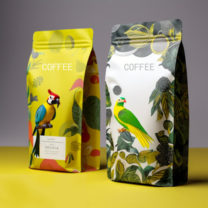 Tùy chỉnh in lá nhôm mùi bằng chứng bao bì Cà phê túi dây kéo với van khử khí - Product Image 1