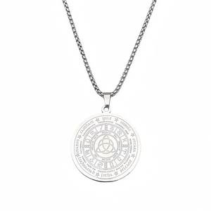 Collier en acier inoxydable plaqué or 18 carats avec nœud de sorcière géométrique sacrée Collier Offre Spéciale nœud celtique Bijoux de yoga chanceux - Product Image 2