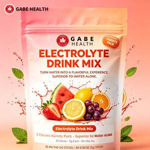 Poudre de mélange de boissons électrolytiques en gros, vitamines, sodium, potassium, magnésium, 5 saveurs de fruits, 30 bâtonnets pour l'hydratation quotidienne, personnalisable - Product Image 1
